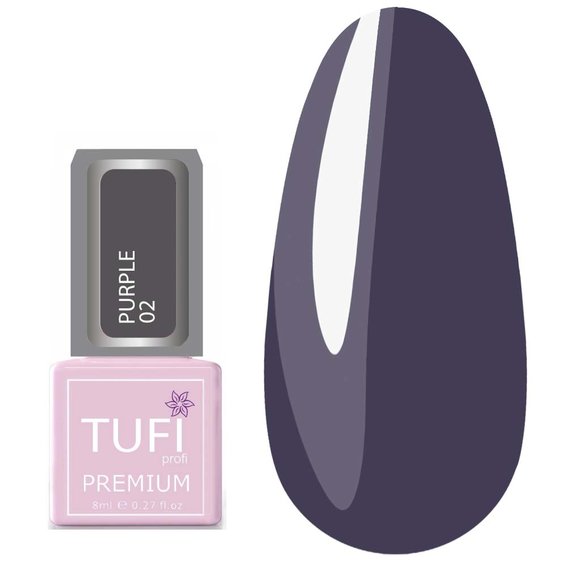 Gellack TUFI profi PREMIUM Lila №02 Heidelbeere 8 ml (0102494) - Фото №1
