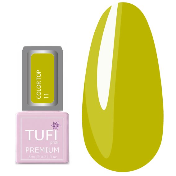 Hybride Top TUFI profi PREMIUM Color Top Gekleurd 11 Zonnig Geel 8 ml (0123413) - Фото №1