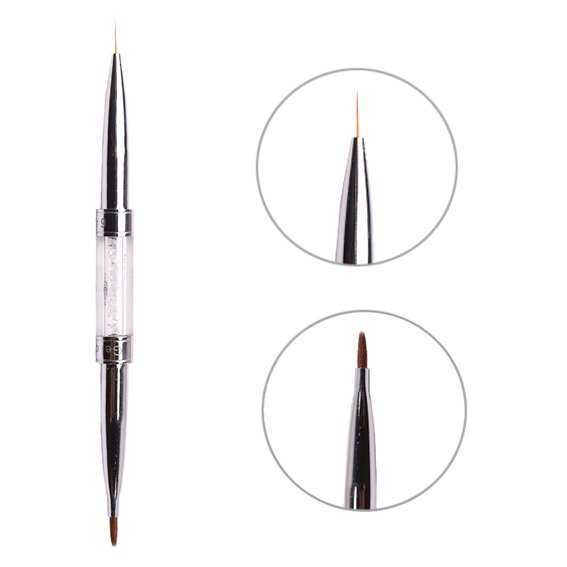 Brush Komilfo Double Gel oval 6 (Kolinsky)/Liner 9 (Nylon) (2900000007802) - Фото №1