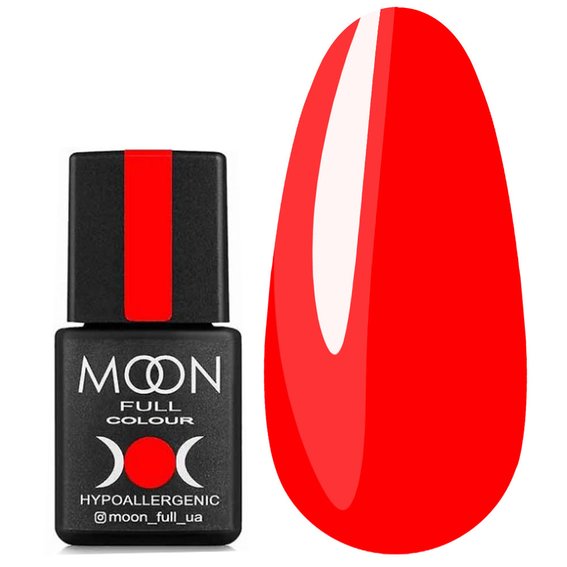 Гель-лак MOON FULL Neon color Gel polish №708 ярко-красный 8 мл - Фото №1