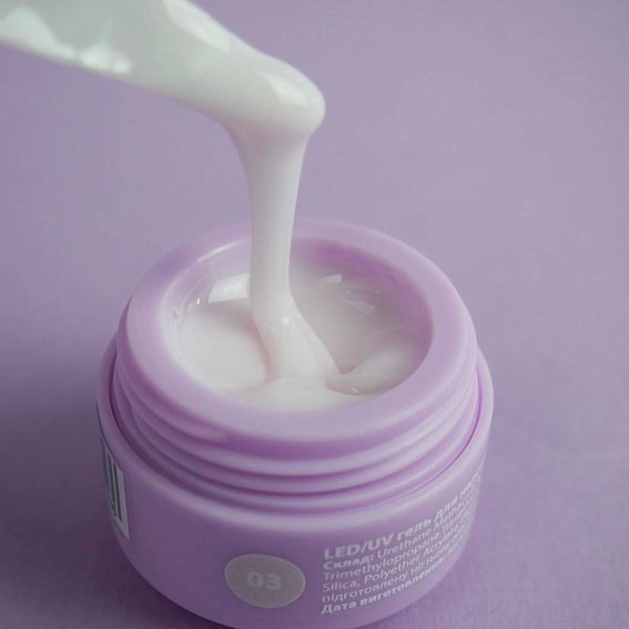 LED/UV гель для наращивания TUFI profi PREMIUM Gel 03 Baby Milk 5 г (0105861) - Фото №2