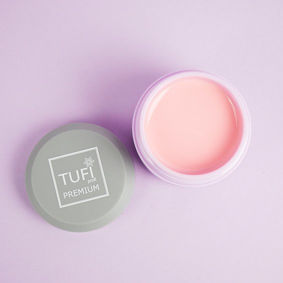 TUFI profi PREMIUM Rubber Franse Base 03 Roze Perzik 30 ml (0121330) - Фото №3