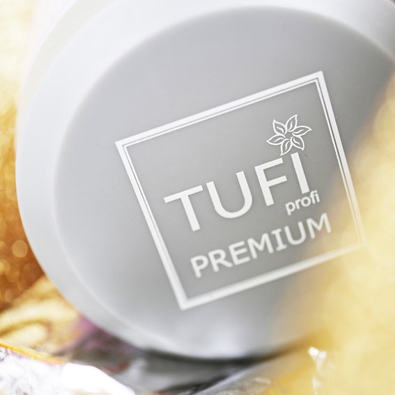 Тоp hybrid TUFI profi PREMIUM Potal Top zonder plaklaag met gouden potal 30 ml (0121828) - Фото №4