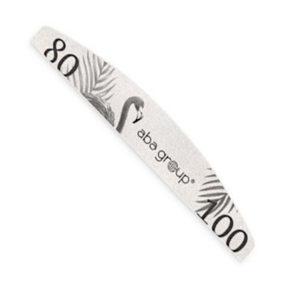Aba Group STERILE LINE Пилочка для ногтей CROSS MOON 80/100 STANDARD - FLAMING, 1 шт. - Фото №1