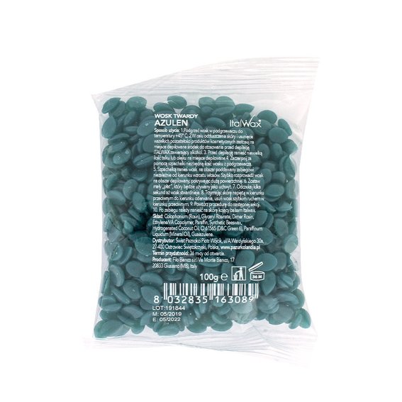 ItalWax harde ontharingswas in druppels, lage temperatuur, stripvrij, Azulen Film Wax 100 g