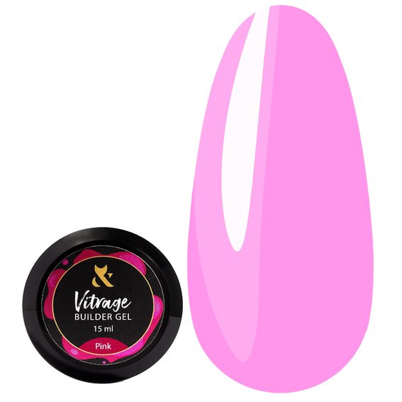 F.O.X Vitrage Builder gel розовый, 15 мл