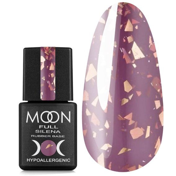 Rubber base MOON Potal Silena №2036 light purple with gold potal 8 ml