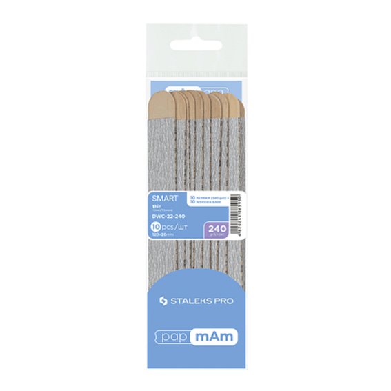 Set verwisselbare opzetstukken "PapMam" voor een rechte vijl op een houten basis Staleks Pro SMART 22 240 korrel (10 st.)