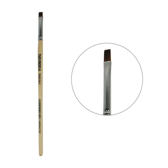 TUFI profi PREMIUM Build-Up flat gel brush №4 (120837) - Фото №1