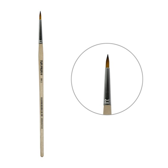 TUFI profi PREMIUM Art round brush for nail design №1 (0120835) - Фото №1