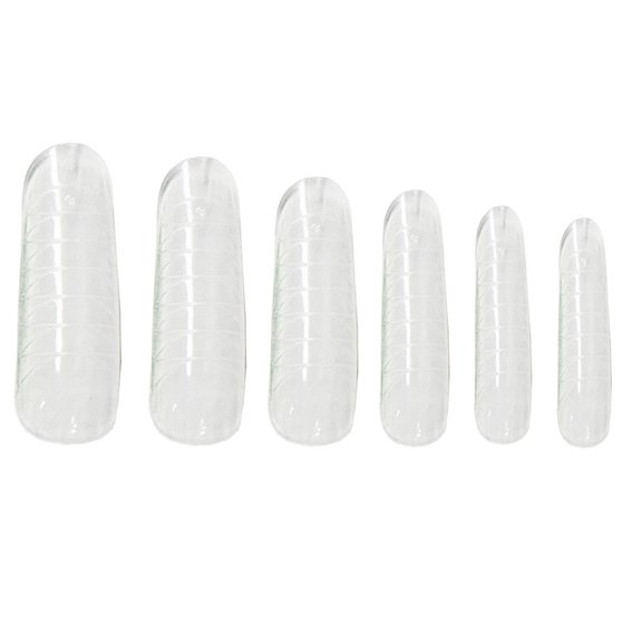 Top nagelmodelleringsvormen Kodi Professional 3 Large Curve 120 stuks transparant - Фото №1