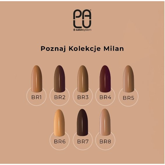 Hybride nagellak PALU Milan BR7 bordeauxbruin 11 ml - Фото №2