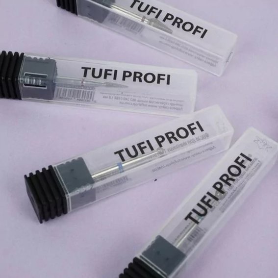 TUFI profi PREMIUM manicure frees diamant bal 801 001 023B 2,3 mm blauwe inkeping - Фото №4