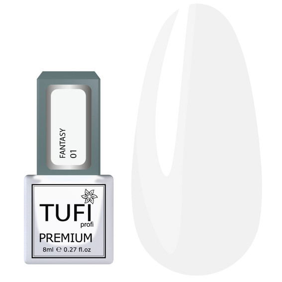 TUFI profi PREMIUM Fantasy 01 witte sneeuw nagellak 8 ml - Фото №1