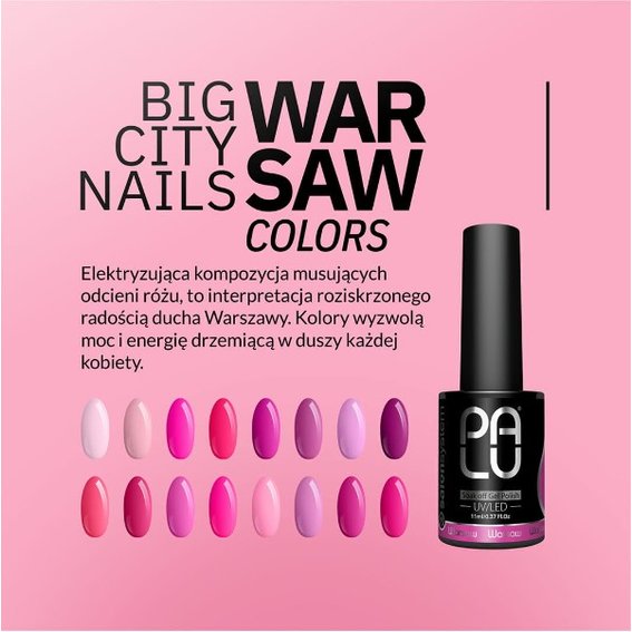Hybride nagellak PALU Warsaw P6 paars-roze 11 ml - Фото №3