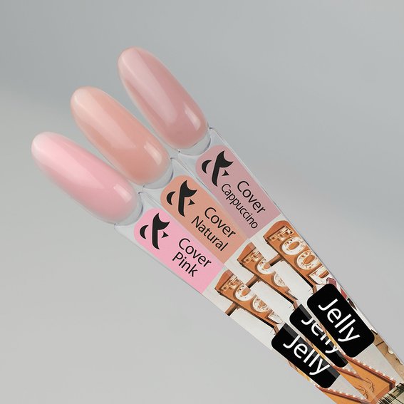 Гель для моделирования F.O.X Jelly Cover Pink 15 мл - Фото №2