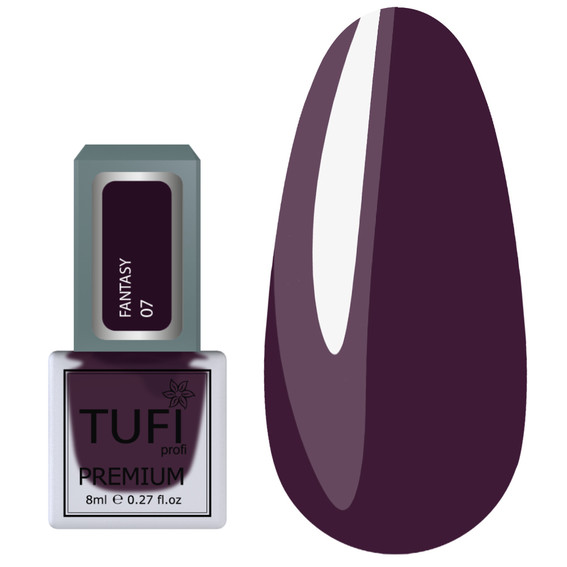TUFI profi PREMIUM Fantasy 07 aubergine decoratieve nagellak 8 ml - Фото №1