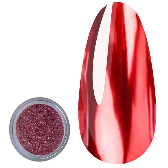 Nagelpoeder PALU CRYSTAL GLASS 2 rood 1 g - Фото №1