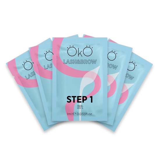 Wimper- en wenkbrauwlaminatiezakjes OkO 1 STAP 5 stuks - Фото №6