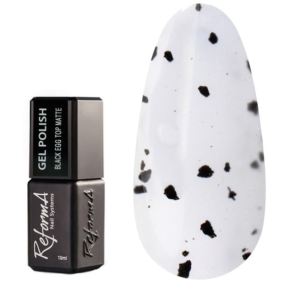 Top REFORMA Matte Black Egg matt mit schwarzen Partikeln 10 ml - Фото №1