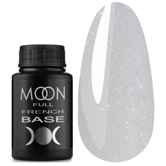 База MOON FULL French №15 светло-серый с шиммером 30ml - Фото №1