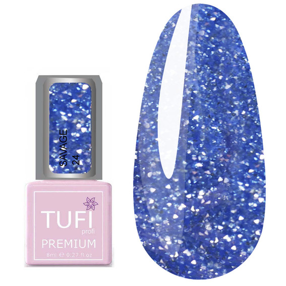 TUFI profi PREMIUM Savage 24 hybride lak reflecterend London 8 ml (0227077) - Фото №1