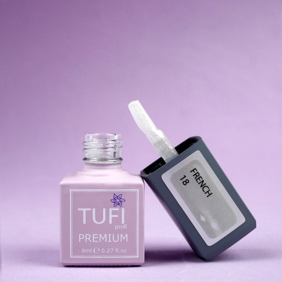 Gellack TUFI profi PREMIUM French 18 Pearl Mist 8 ml (0132499) - Фото №3
