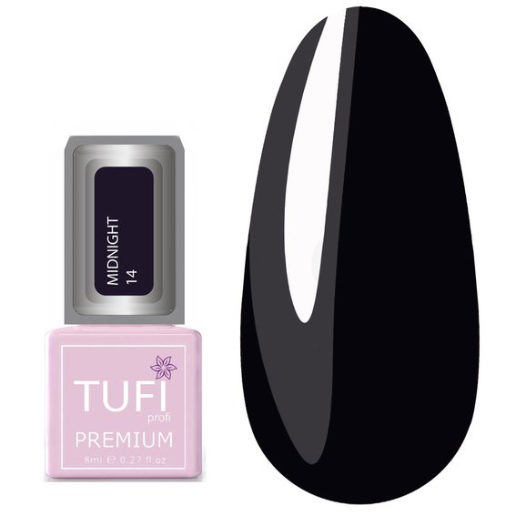 TUFI profi PREMIUM Midnight 14 hybride nagellak paarse tint 8 ml (0102632) - Фото №1