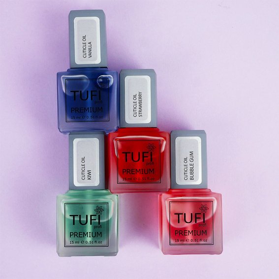 TUFI profi PREMIUM nagelriemolie met kwastje kauwgom 15 ml (0104192) - Фото №4