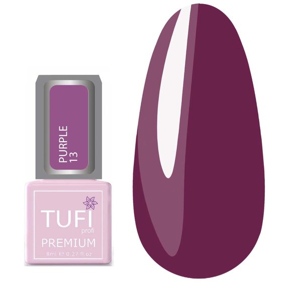 Gel polish TUFI profi PREMIUM Purple 13 cherry 8 ml (0102506) - Фото №1