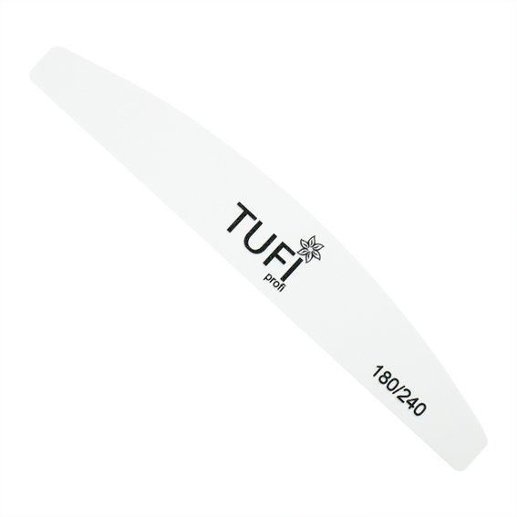 Nagelvijl TUFI profi PREMIUM halfrond wit 180/240 grit 17,8 cm 25 stuks (0231931) - Фото №2
