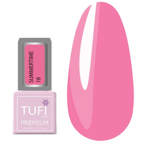 TUFI profi PREMIUM hybride nagellak Summertime 18 amarant 8 ml (0121230) - Фото №1