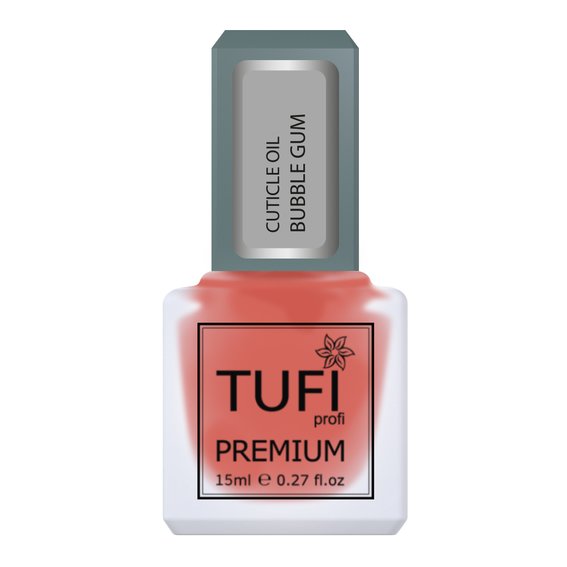 TUFI profi PREMIUM nagelriemolie met kwastje kauwgom 15 ml (0104192) - Фото №1