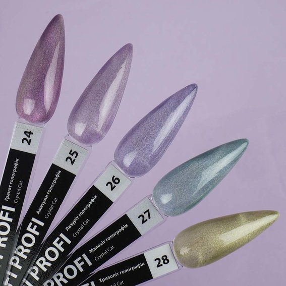 TUFI profi PREMIUM hybride nagellak Crystal Cat 26 holografisch blauw 8 ml (0173919) - Фото №4