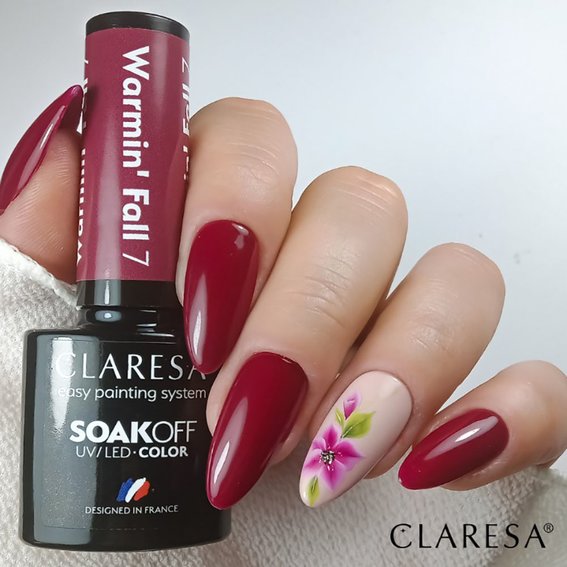 Claresa hybride nagellak WARMIN FALL 7 bordeauxrood 5 ml - Фото №2