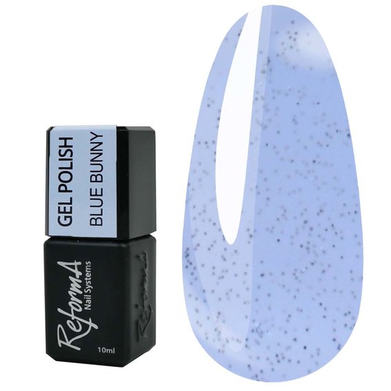 REFORMA Blue Bunny hybride nagellak blauw met zwarte stippen 10 ml (941281) - Фото №1
