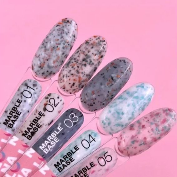 Hybride basis LUNA Marble № 5 melkachtig met roze-blauwe smelt 13 ml (316-1229) - Фото №2