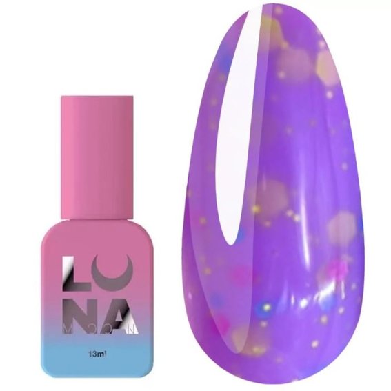 Hybride basis LUNA Tutti Frutti №2 paars met veelkleurige vlekken 13 ml - Фото №1
