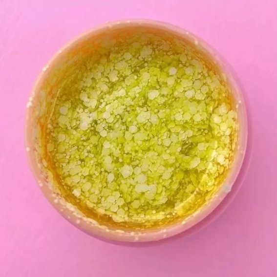 Gel LUNA Bubble Gel №8 yellow with sparkles 5 ml - Фото №3