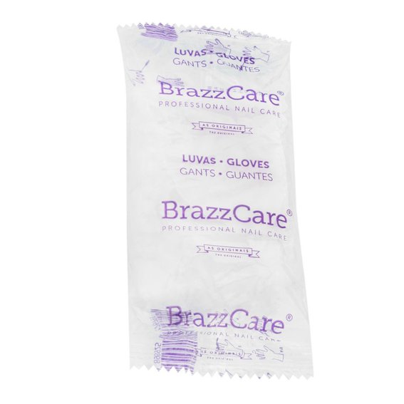 Увлажняющие полиэтиленовые перчатки с кремом BrazzCare прозрачные 1 пара - Фото №2