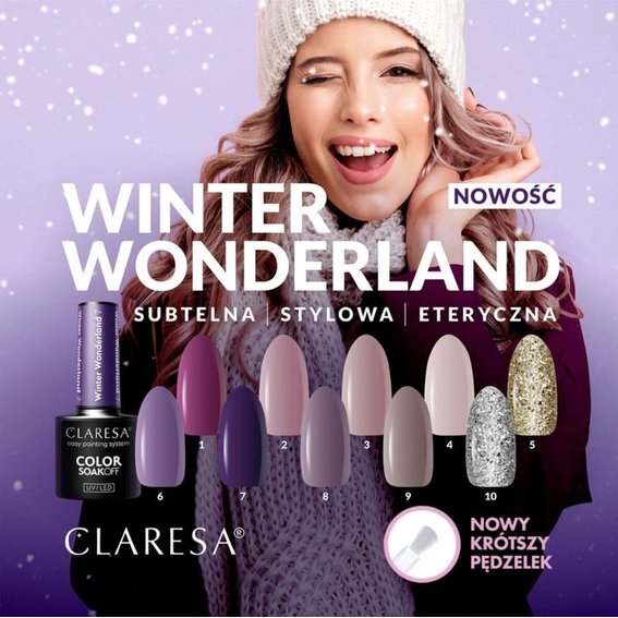 Гель-лак Claresa Winter Wonderland 10 серебристый с глиттером 5 мл - Фото №6