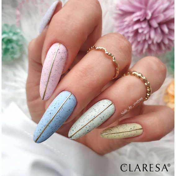 Claresa MARSHMALLOW 10 hybride nagellak blauw met kruimels 5 ml - Фото №3