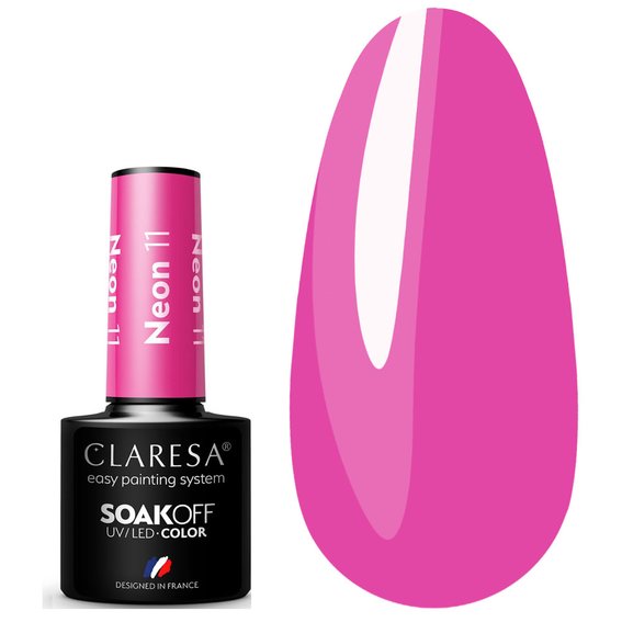 Gel polish Claresa NEON 11 pink 5 ml - Фото №1