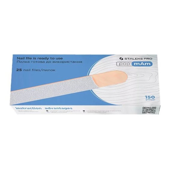 PapmAm witte vervangingsvijlen op houten basis Staleks Pro EXPERT 20 korrel 150 25 st.