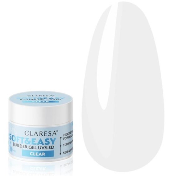 Гель для наращивания Claresa SOFT&EASY BUILDER GEL CLEAR  12 г