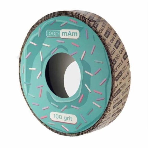 Reservevijltape voor Bobbinail Staleks Pro 100 PapmAm gradatie plastic rol 7 m