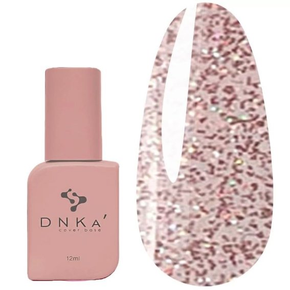 DNKa Cover base №041 beige-perzik met holografische glans 12 ml