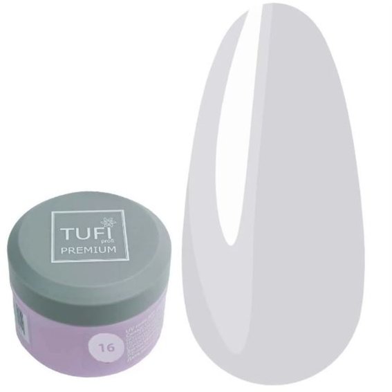 UV Builder Gel TUFI profi PREMIUM Builder Gel 16 Wit 15g - Фото №1