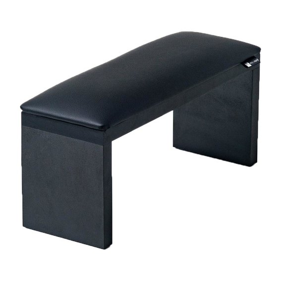 ECOSTAND Houten armleuning zwart op zwarte poten 320x160x110 mm