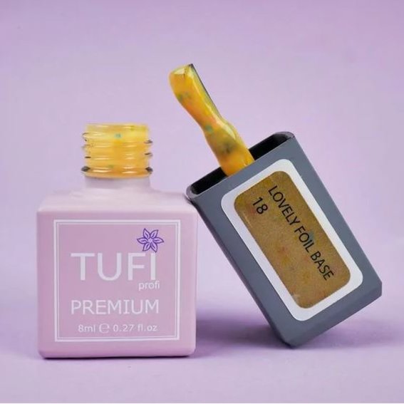 TUFI profi PREMIUM Lovely Foil Base met folie 18 paardenbloemen 8 ml - Фото №3